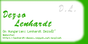 dezso lenhardt business card